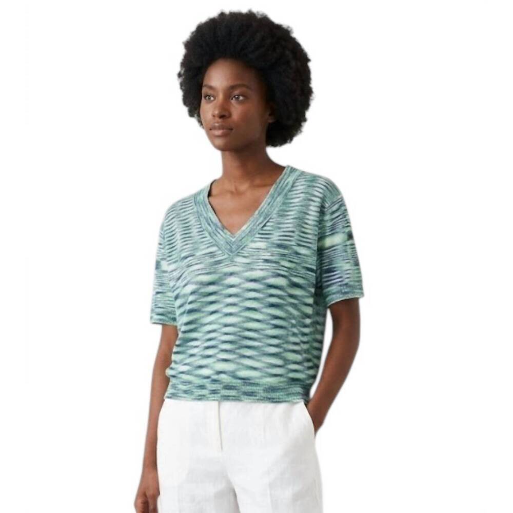 NEW ANONYME viscose knitwear blouse in emerald